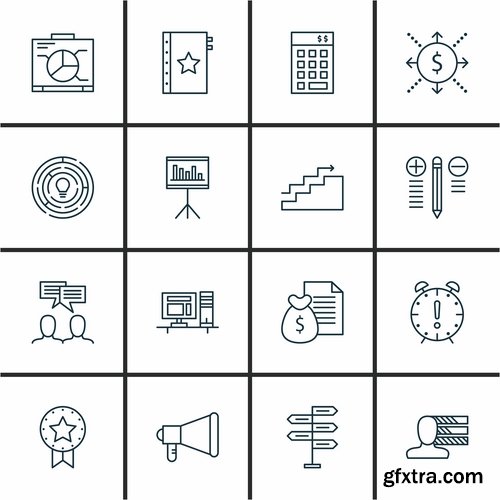 Collection logo icon web design element site 12-25 EPS