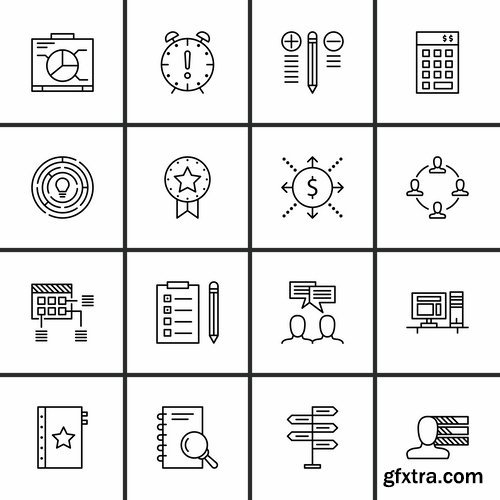 Collection logo icon web design element site 12-25 EPS