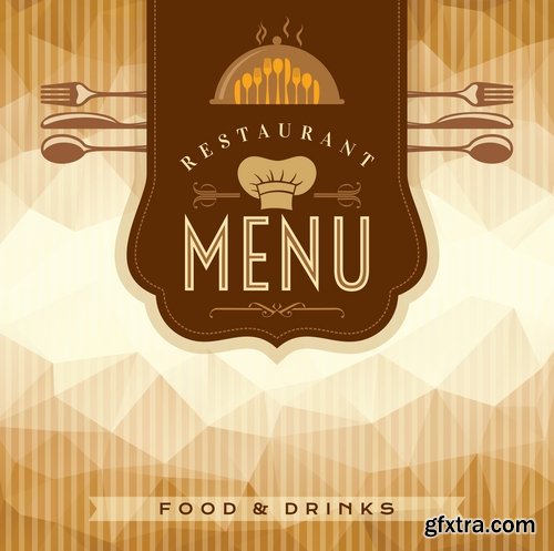 Collection menu food fast food cooking meal drink vector image 2-25 EPS