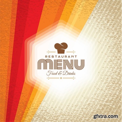 Collection menu food fast food cooking meal drink vector image 2-25 EPS