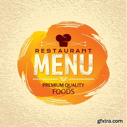 Collection menu food fast food cooking meal drink vector image 2-25 EPS