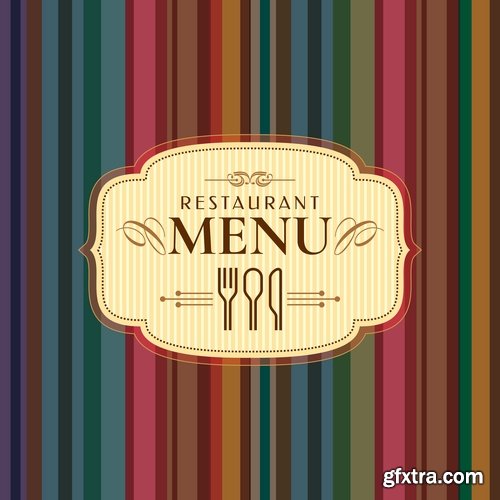 Collection menu food fast food cooking meal drink vector image 2-25 EPS