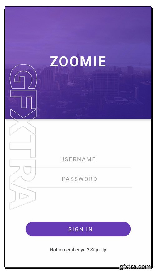 Zoomie - Social Media Mobile APP for Sketch