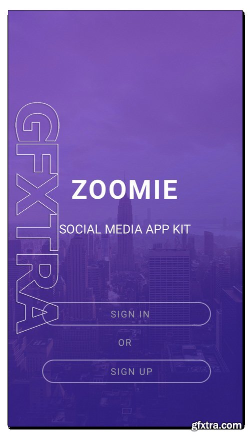 Zoomie - Social Media Mobile APP for Sketch