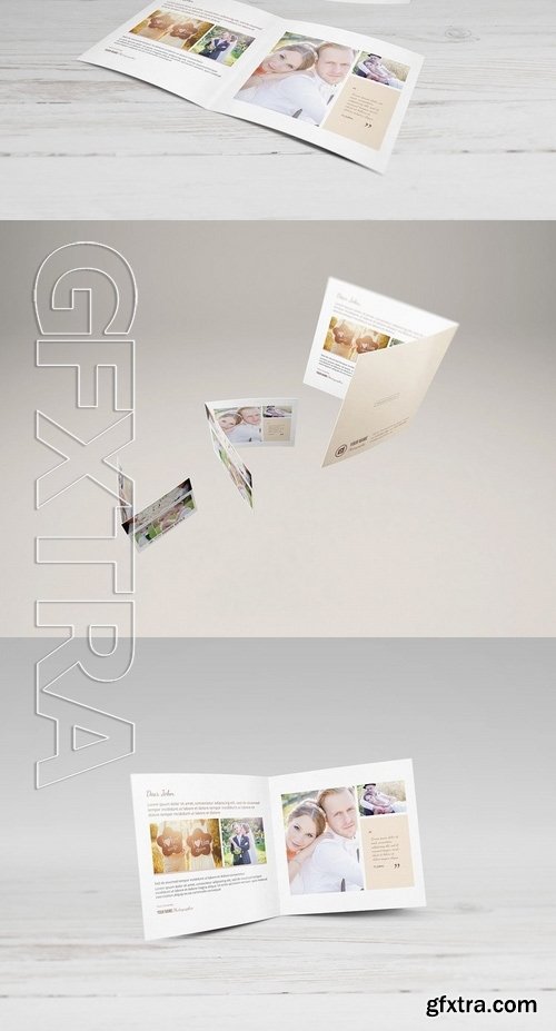 Square Greeting Card - Invitation Mockups