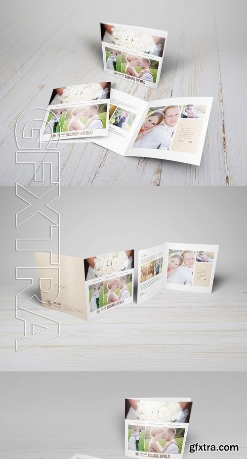 Square Greeting Card - Invitation Mockups