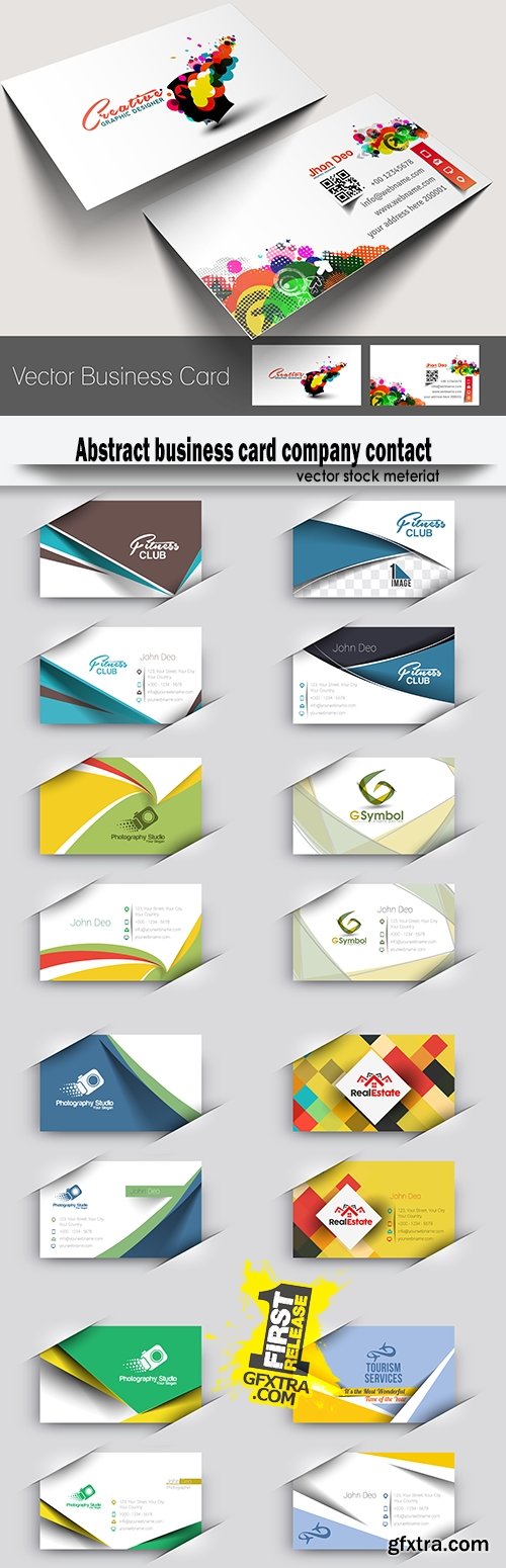 Abstract business card company contact