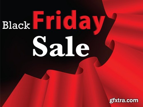 Black friday sale, vector labels set