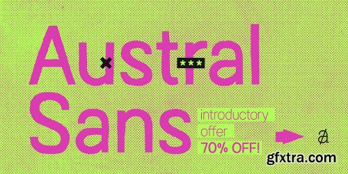 Austral Sans Font Family - 18 Fonts $999