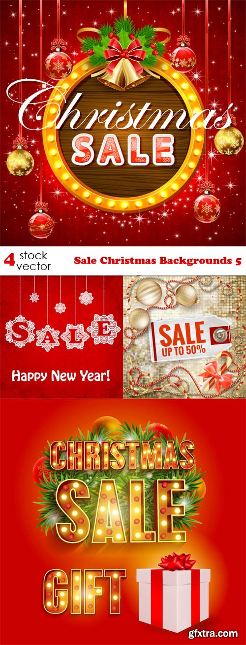 Vectors - Sale Christmas Backgrounds 5