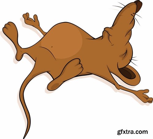 Collection of mouse cheese mousetrap full stomach vector image 25 EPS