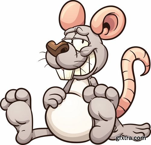 Collection of mouse cheese mousetrap full stomach vector image 25 EPS