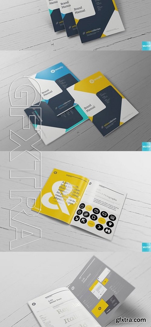 A4 Brochure Magazine-Booklet Mockups