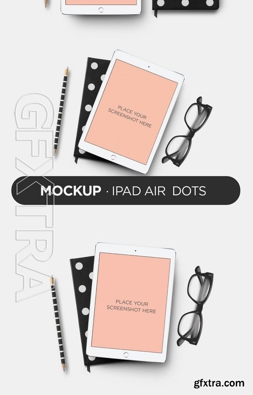 iPad Air Isolated Elements - Dots Mock-Up