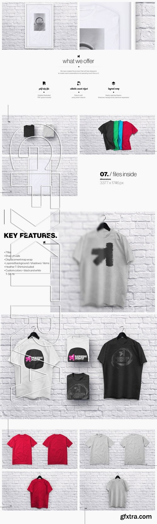 T Shirt Collection Mockup » GFxtra