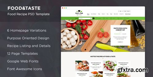 ThemeForest - Food & Taste - Recipe PSD Template 13699265