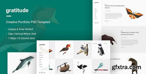 ThemeForest - Gratitude – Creative Portfolio PSD 17095326