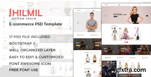 ThemeForest - Jhilmil - eCommerce PSD Template 15428086