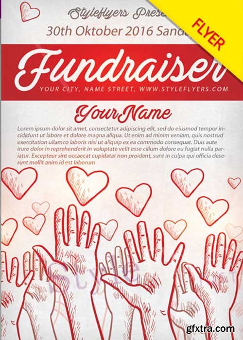 Fundraiser V1 PSD Flyer Template