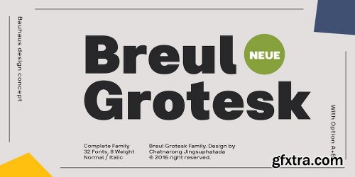 Brueul Grotesk Font Family - 32 Fonts