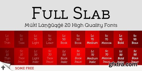 Full Slab Font Family - 20 Fonts