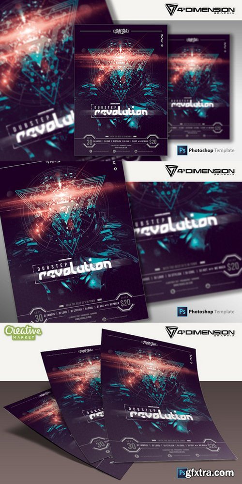 CM - Dubstep Revolution Flyer Template 923505