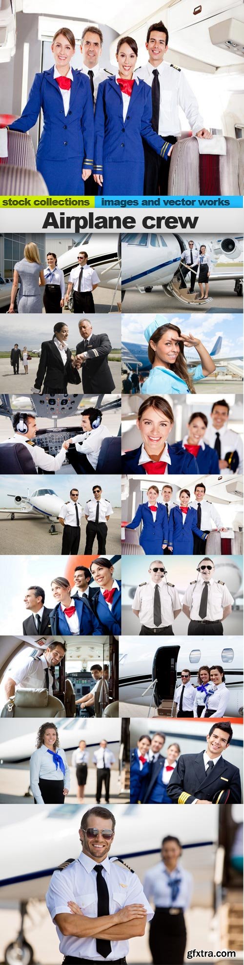 Airplane crew, 15 x UHQ JPEG