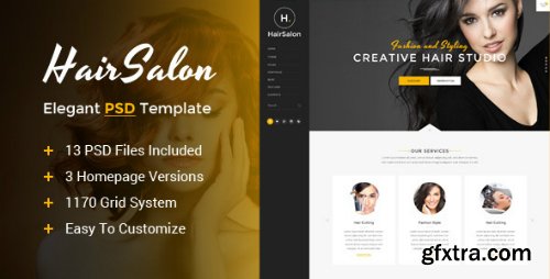 ThemeForest - Hair Salon - Elegant PSD Template 14938697