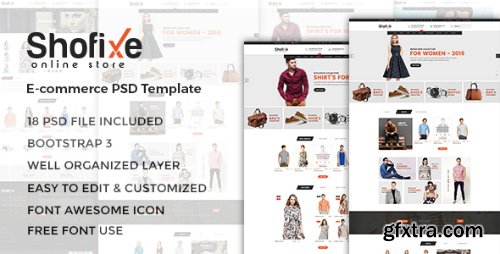 ThemeForest - Shofixe - eCommerce PSD Template 15850186