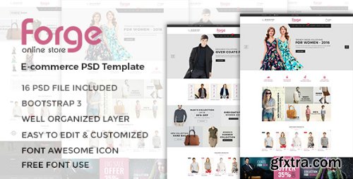 ThemeForest - Forge - eCommerce PSD Template 15953919