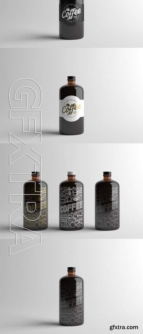 Coffee Bottle Packaging Mock-Up