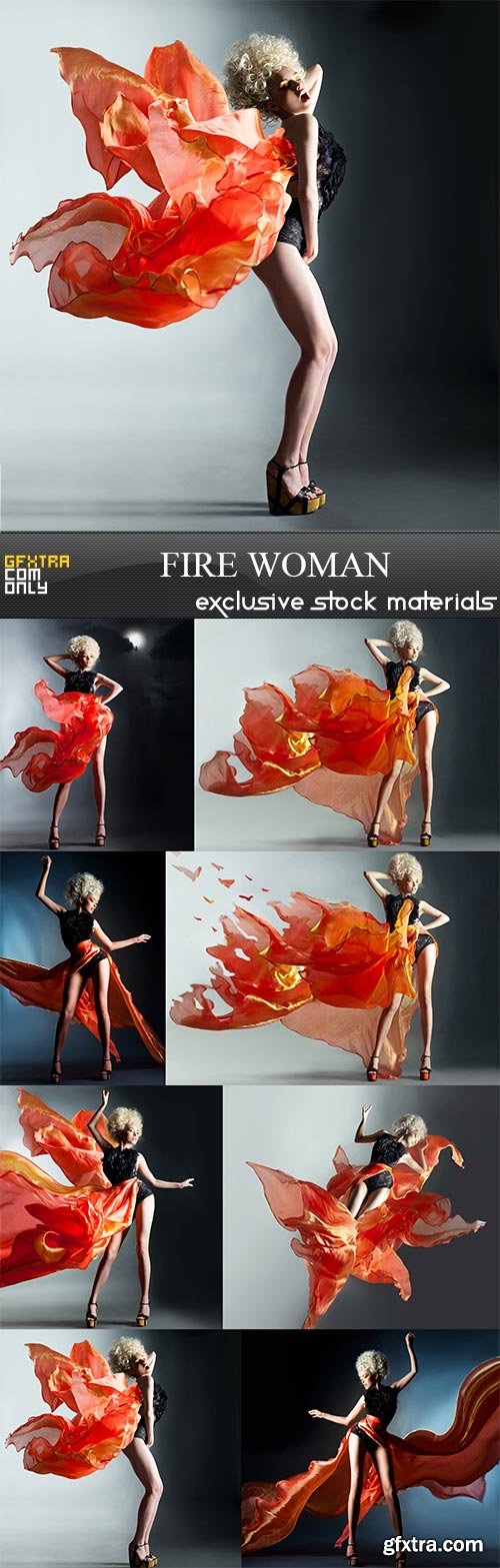 Fire woman, 8 x UHQ JPEG