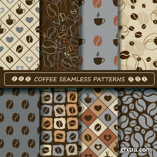 Coffee pattern - 5 EPS