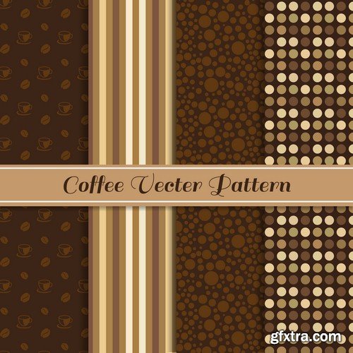 Coffee pattern - 5 EPS