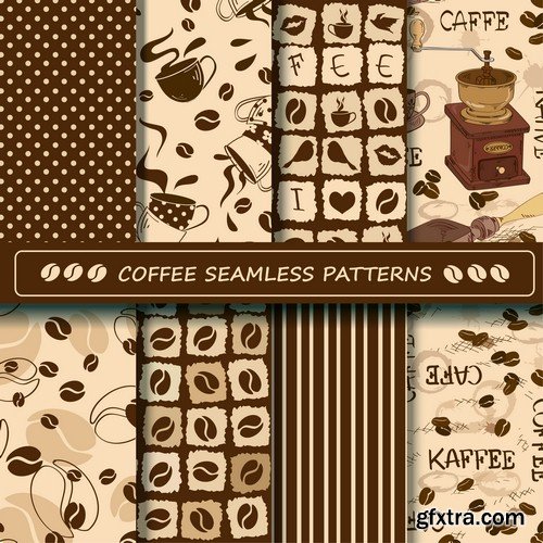 Coffee pattern - 5 EPS