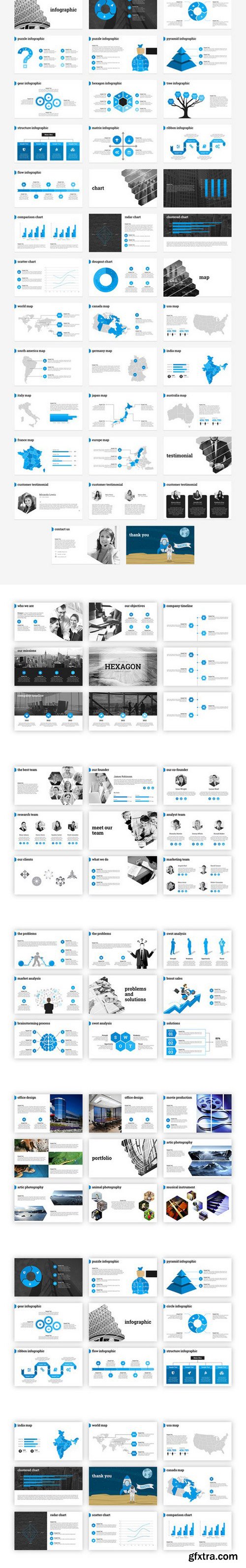 CM - Hexagon - PowerPoint Template 818975