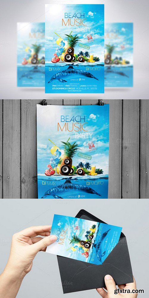 CM - Beach Music Party Flyer 938014