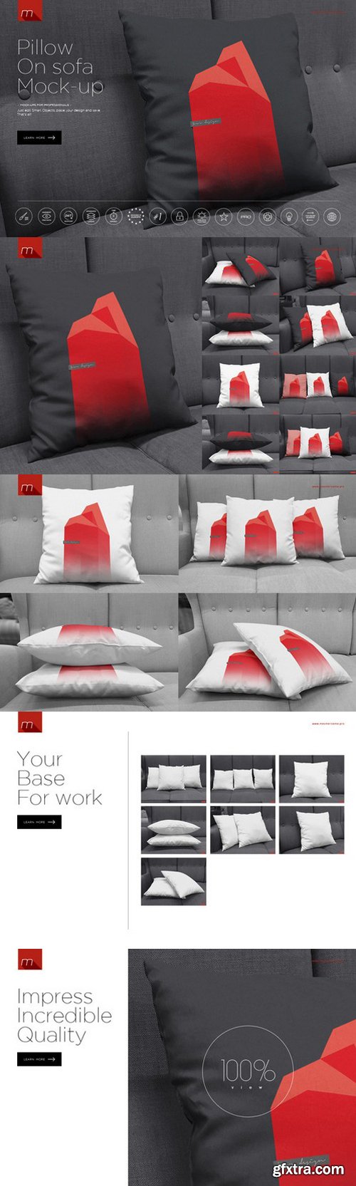 CM - Pillow on Sofa Mock-up 448778