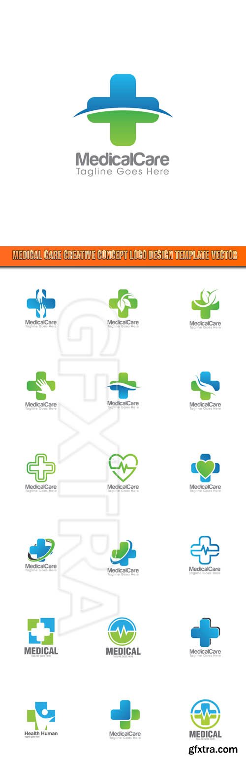 Medical Care Creative Concept Logo Design Template vector