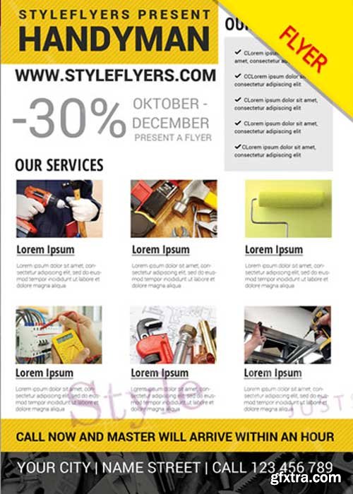 Handyman V5 PSD Flyer Template