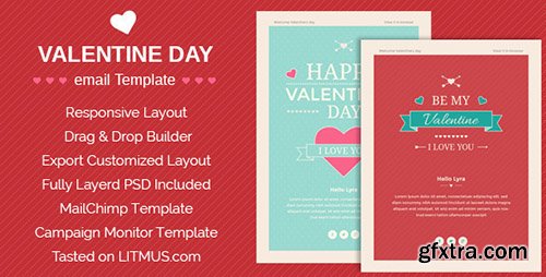 ThemeForest - Happy Valentine wishes v1.0.0 - Email Template + ThemeBuilder Access - 14643592