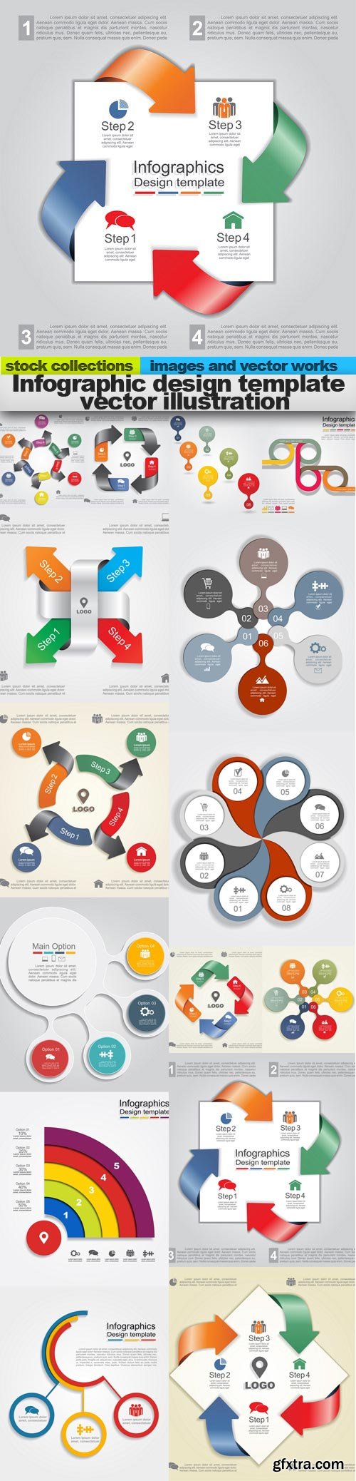 Infographic design template vector illustration, 15 x EPS