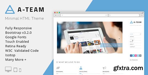 ThemeForest - A-TEAM v1.1.0 - Minimal & Responsive HTML5 Blog Template - 9769855