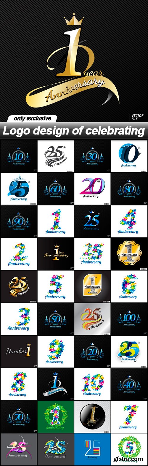 Logo design of celebrating - 41 EPS