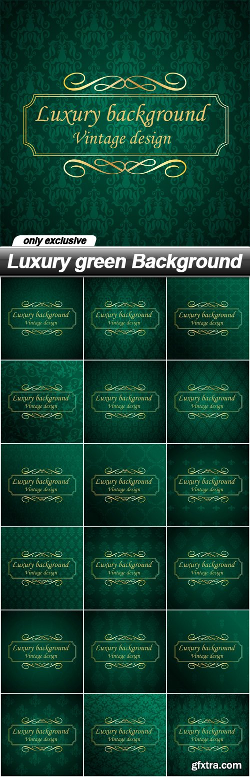 Luxury green Background - 19 EPS