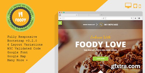 ThemeForest - Foody v1.2.0 - Responsive Restaurant HTML5 Template - 11257023