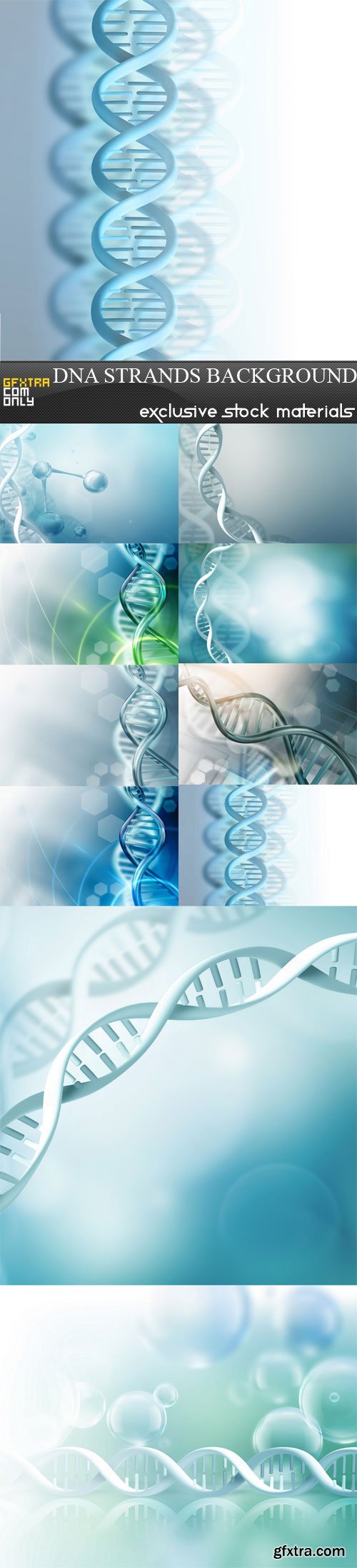 DNA strands background, 10 UHQ JPEG