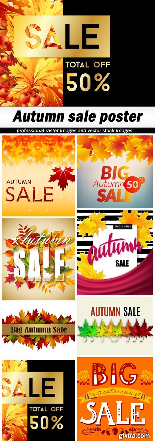 Autumn sale poster - 8 EPS