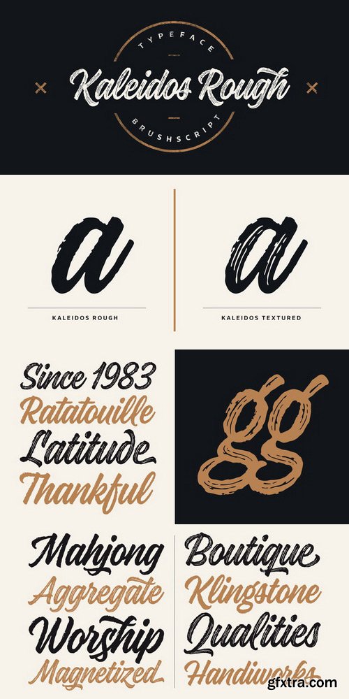 Kaleidos Rough Font Family $55