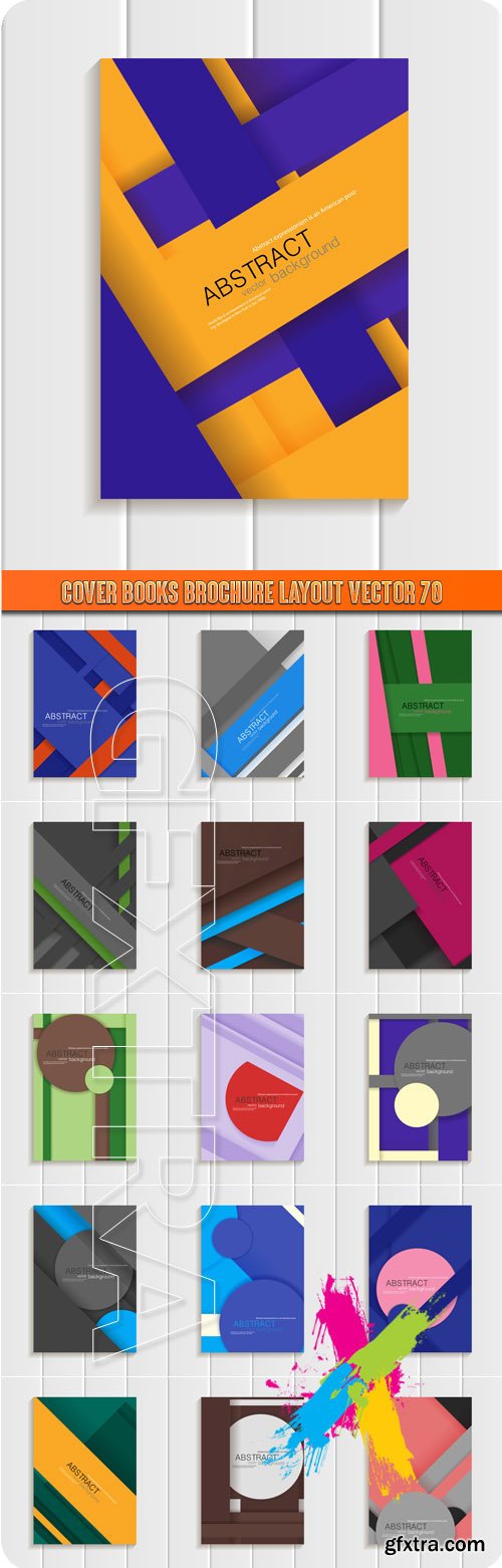 Cover books brochure layout vector 70